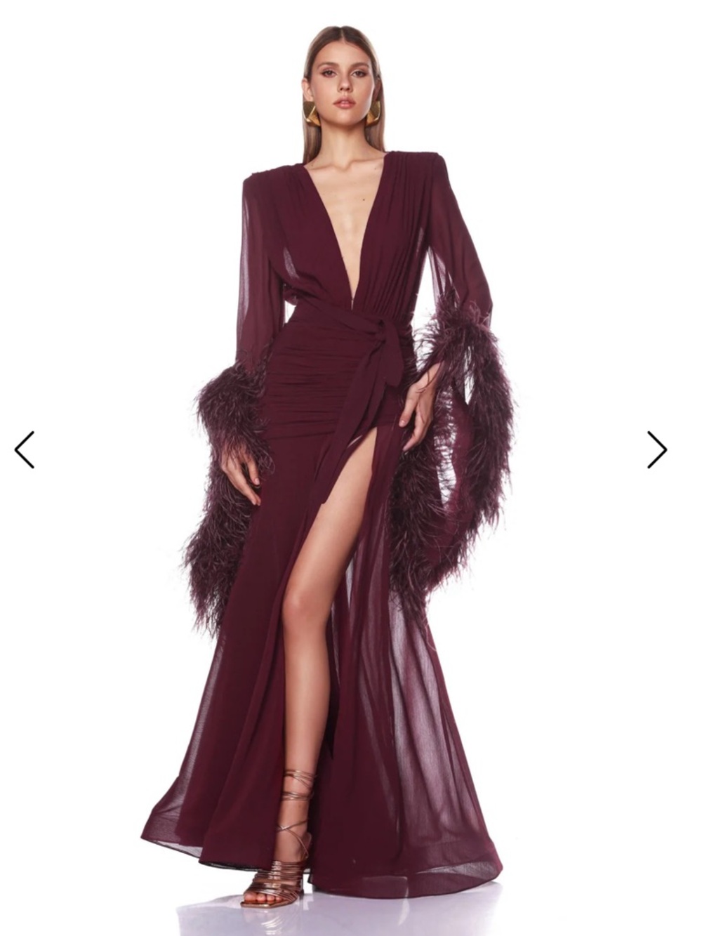 Bronx and Banco Geisha Gown in Burgundy